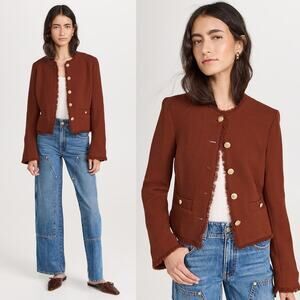 Rag & Bone Carmen Virgin Wool Jacket Blazer in Mahogany 2